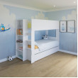 Bunk Bed with built in Bookshelf & optional trundle or drawers Bunk Bed with built in Bookshelf & optional trundle or drawers